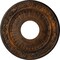 Ekena Millwork Nadia Ceiling Medallion (Fits Canopies up to 4 7/8"), Hnd-Painted Rust, 12 1/8"OD x 3 5/8"ID x 7/8"P CM12NARUS - alternate 1